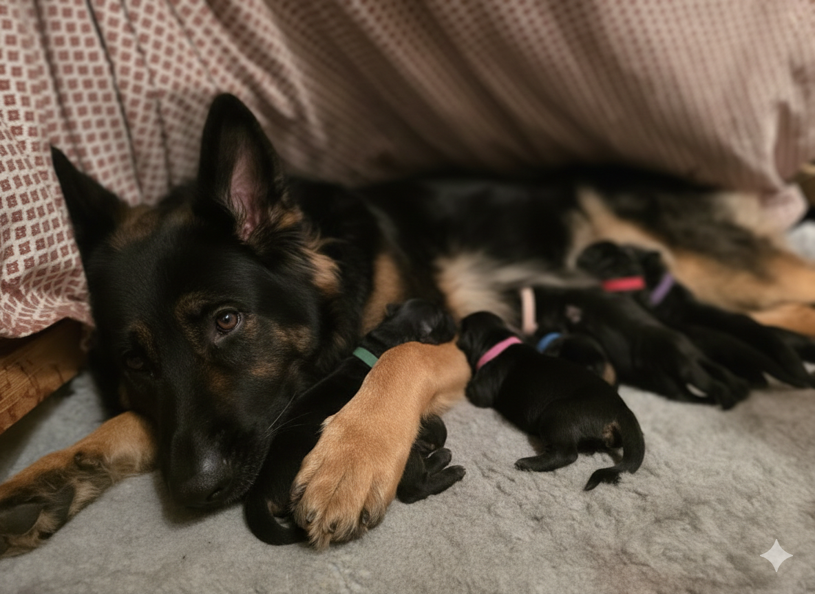 Alpha av Hundhamaren med valpekull feb.2026 etter Que sera sera Fantastic Zlatan